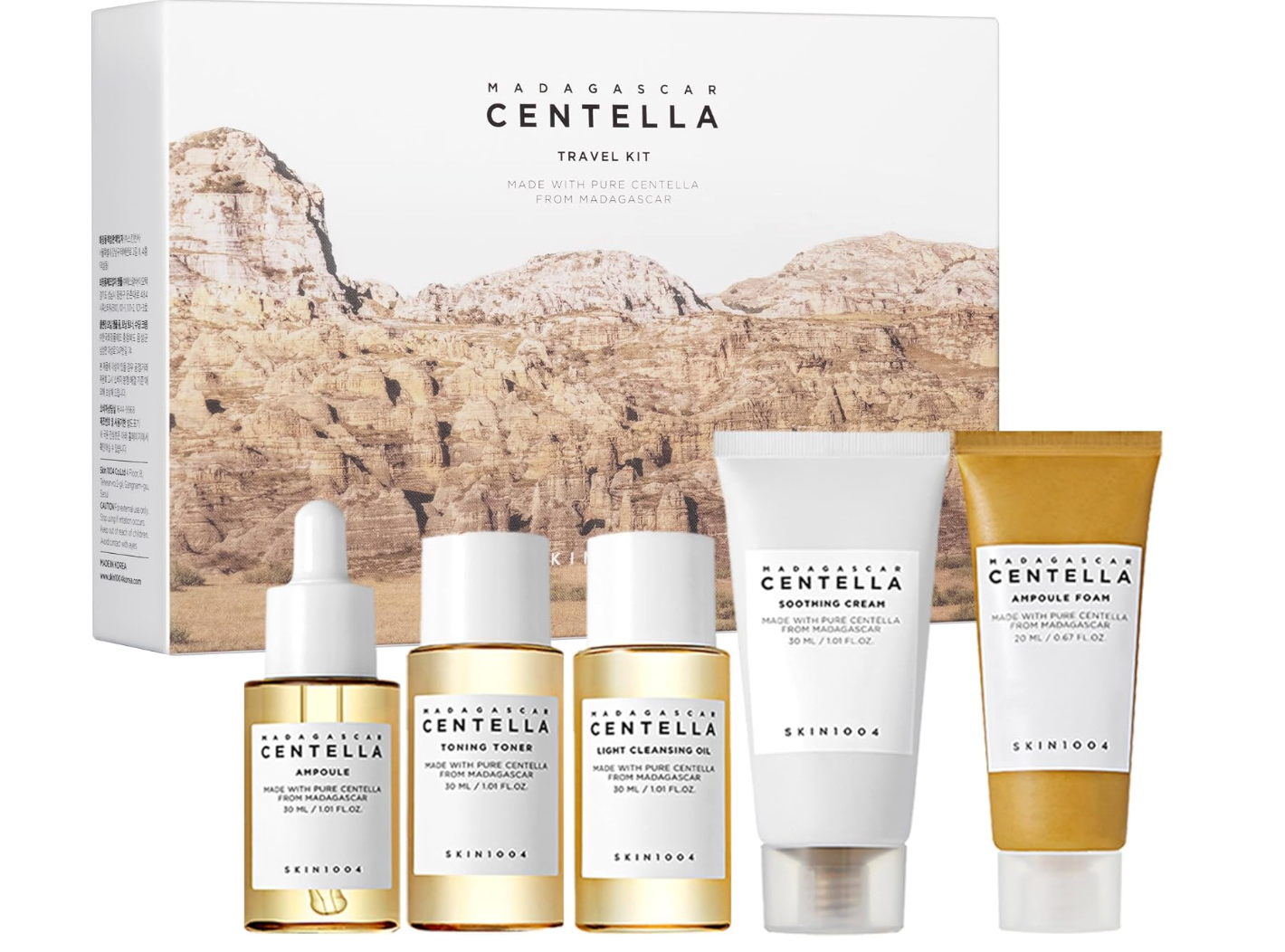 Skin1004 Madagascar Centella Travel Kit de 5 cosmetics - 140g